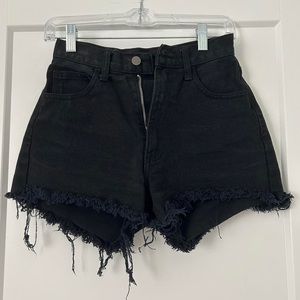 Black John Galt denim shorts size Small.